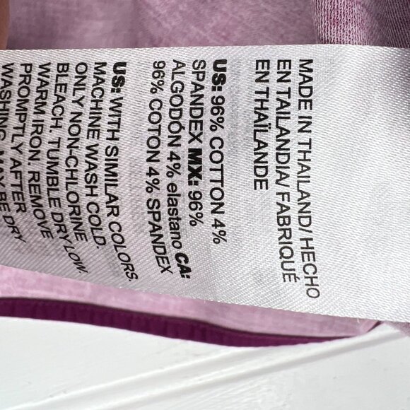 Chicos Womens Button-Up Floral Shirt Purple Multicolor Size 0 US 4 - Picture 4 of 7